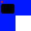 Texture for blue gamer computer - off